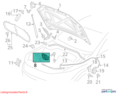 Volkswagen 2012-2019 Volkswagen Jetta Hood Latch 5C7823509B