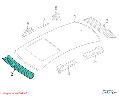 2012-2018 Audi A6 Roof Header Frame OEM 4G0817995A