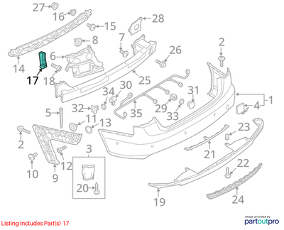 Audi 2012-2016 Audi A6 Bumper Cover Support Rail 4G5807889