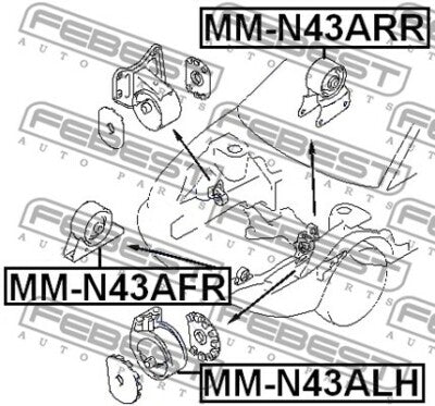 FEBEST MM-N43ARR Engine Mounting for MITSUBISHI