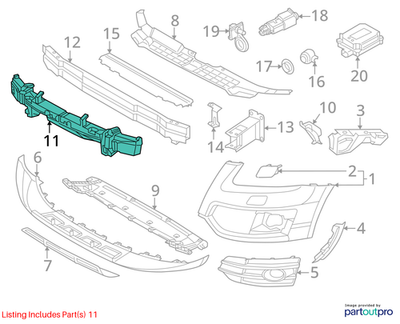 Audi Q5 Bumper Impact Absorber 2.0L TFSI 8R0807550E