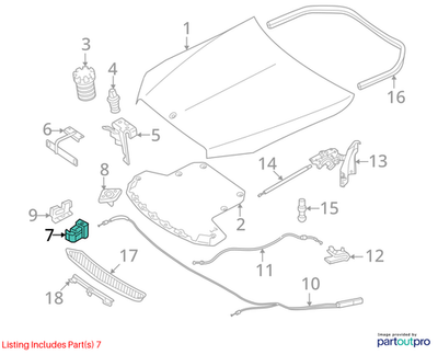 Mercedes-Benz 08-23 C300 Hood Catch 2048800260