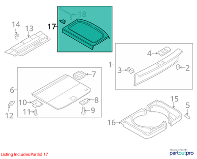 Volkswagen 2009-2018 Tiguan Luggage Compartment Cover 5N0867769M7T8