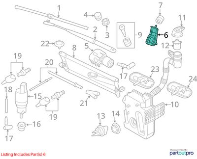2011-2015 VW Jetta Windshield Wiper Motor Bracket Used OEM 5C7955623A