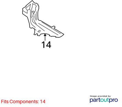 2011–2016 BMW 520i Left Support Bracket USED OEM 51647200793