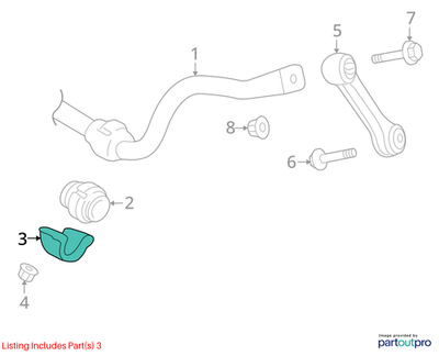 Audi A4 2007 Stabilizer Bar Bracket TFSI Automatic Trans 4D0411336G