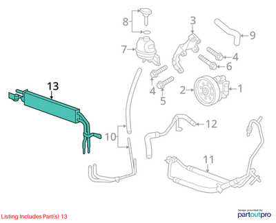 Cadillac 08-14 CTS Power Steering Fluid Cooler 25821303