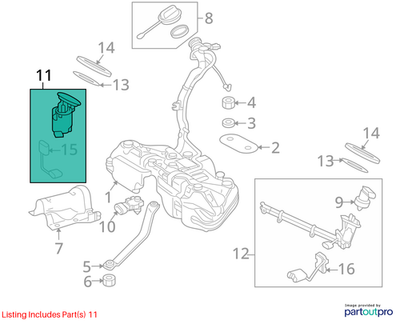 Mercedes-Benz 2011-2018 C300 Fuel Pump 2214704594