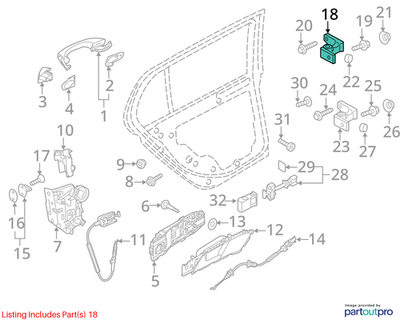 Volkswagen 2013-2019 Volkswagen Golf R Door Hinge 8K0831401D