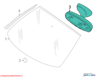 Jaguar 03-08 S-Type Interior Rear View Mirror C2C23847