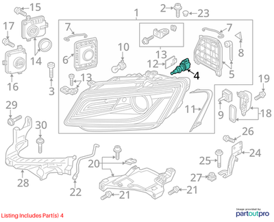 Audi 2013-2020 Audi Q5 Headlight Motor 3D0941295