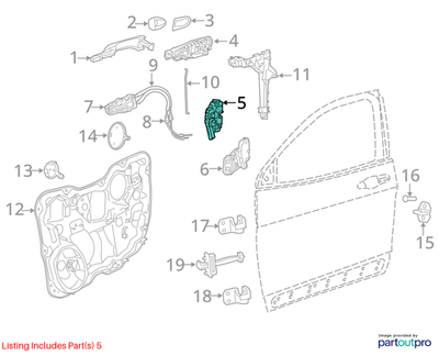 Jeep 2014-2026 Cherokee Front Door Latch Left 4589913AI
