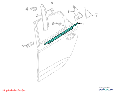 Audi 2012-2018 Audi A6 Door Belt Molding 4G08537632ZZ