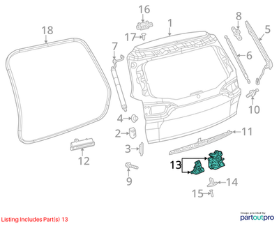 Jeep 2015-2016 Jeep Cherokee Lift-Gate Latch 4589656AF