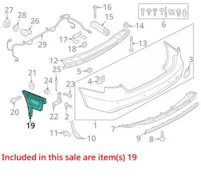 2013-2016 Audi A4 Bumper Guide Upper Lower 8K5807453A
