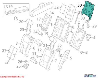2012–2015 Audi A6 Mounting with Fixing Parts Used OEM 4G8898587