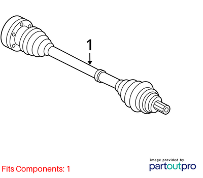 Audi 2008-2012 Audi A4 Cv Axle Assembly 8K0501203J