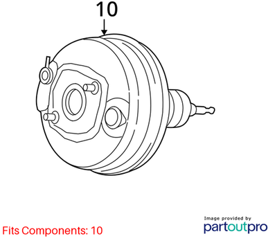 Audi Q5 Power Brake Booster 2.0L TFSI Automatic 8R0612107D