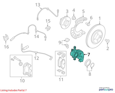2011–2015 Mini Cooper Front Right Brake Caliper Housing Used OEM 34116778336