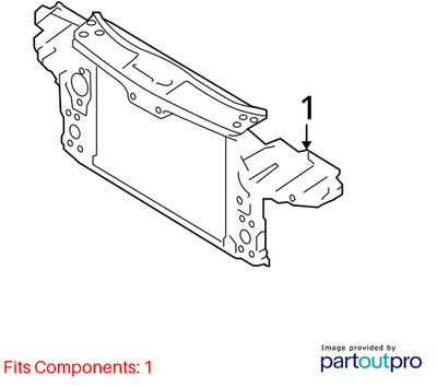 2007 Audi Q7 Front Radiator Support Panel Used OEM 4L0805594A