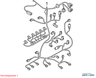 2012 Audi Q5 Engine Wiring Harness Used OEM 8K1971072JA