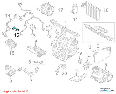 2010-2012 Mini Cooper R56 Heater Temperature Sensor Used OEM 64113422660