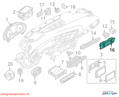 Audi 2012-2015 A6 Hvac Temperature Control Panel 4G0820043BA5PR
