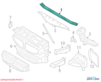 2011–2016 BMW 520i Top Rear Panel Cover Connection USED OEM 51647200690