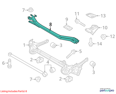 2013 Volkswagen Jetta Rear Support Frame / Crossmember Used OEM 5C0505315C