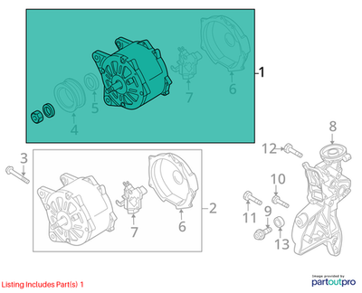 Volkswagen 2010-2011 Volkswagen Golf Alternator 06B903016AB