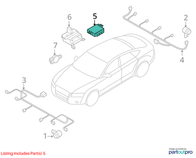Audi 2013-2015 S7 Parking Aid Control Module 4H0919475AA
