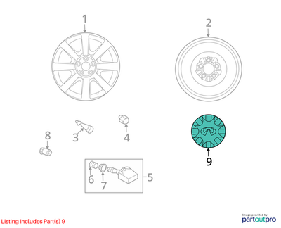 2003-2008 Infiniti FX35 Cap-Disc Wheel 40315CG210