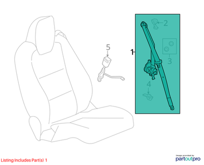 2011 Chevrolet Camaro Driver Seat Belt With Retractor Used OEM 19256870