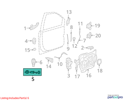Dodge 2016-2019 Grand Caravan Door Lock Cylinder 5139099AA