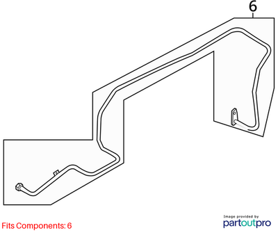 Audi 2011-2017 A4 Automatic Transmission Oil Cooler Tube 8R0317817AA