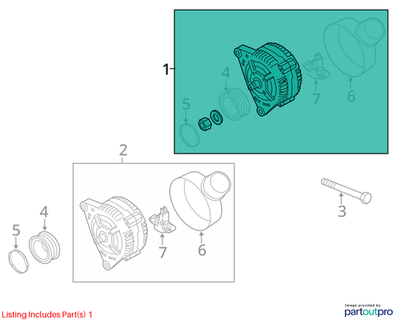 Audi 2009-2012 Audi Q5 Alternator 06E903016Q