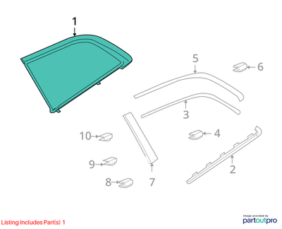 Audi 2007-2015 Q7 Quarter Glass 4L0845299DNVB