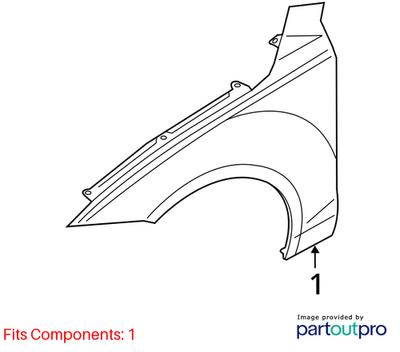 Audi 2014-2018 Audi RS7 Fender Front 4G8821105B