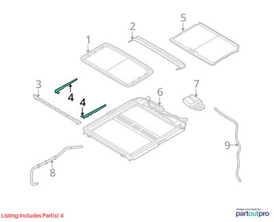 Dodge 2008-2023 Challenger Sunroof Glass Guide 5139814AA