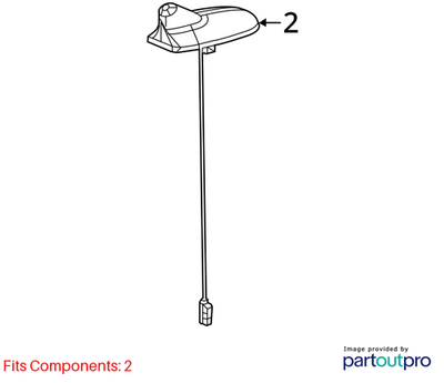 Jeep 2014-2015 Cherokee Base Cable And Bracket Antenna 5064642AE