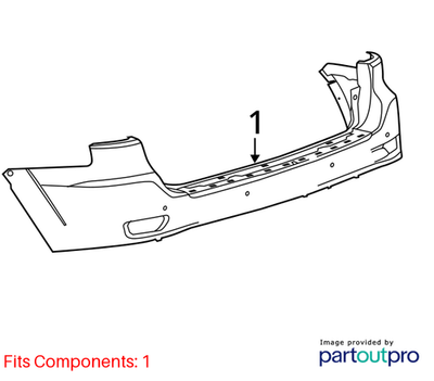 2015 Jeep Grand Cherokee Rear Bumper Cover Used OEM 1VQ65TZZAA