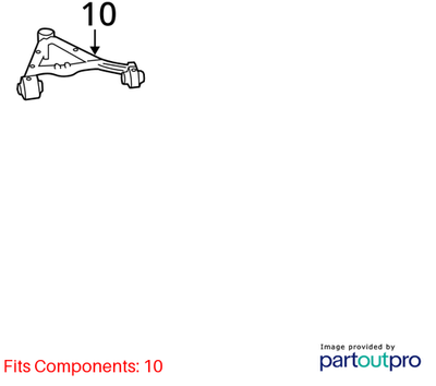 2000-2008 Jaguar S-Type Upper Control Arm C2D49448