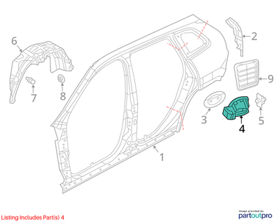 2019-2023 Jeep Cherokee Fuel Filler Housing 55112856AF