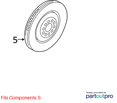 2013 Audi Q5 Front Disc Brake Rotors (Set of 2) Used OEM 4G0615301AE