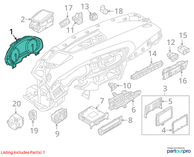 Audi 2013 Audi S6 Instrument Cluster 4G0920981KX