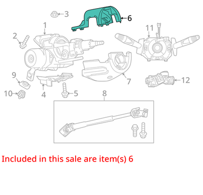 2012-2019 Fiat 500 Steering Column Shroud 1RZ37JXWAA