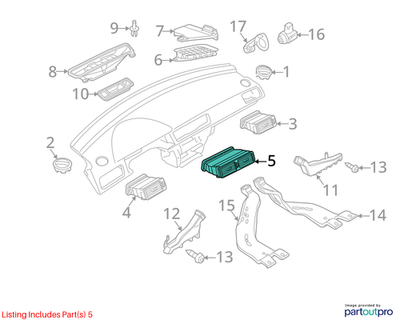 Volkswagen 12-22 Passat Instrument Panel Air Duct 561819728DMAI