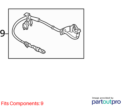 Jaguar 1999-2008 Jaguar S-Type Abs Wheel Speed Sensor XR849760