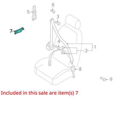 2009-2016 Audi S4 Front Right Seat Belt Guide 8K0857782
