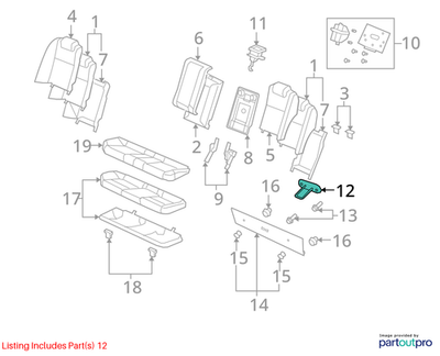 2009 Chevrolet Lumina S Rear Compartment Latch Striker Used OEM 92171007